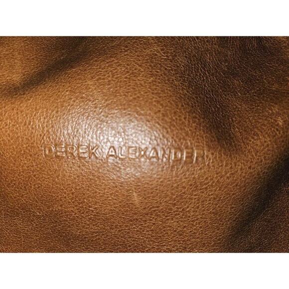 Derek Alexander Central Park Classic Hobo Light Brown Leather Handbag 15"x12" - Picture 7 of 16